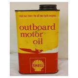 Shell Outboard Motor Oil Can