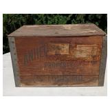 Anheuser Busch Wood Crate w/ Bottles