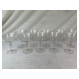 10 Vintage Etched Champagne/Sherbet Glasses