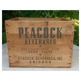 Peacock Beverages Wood Crate