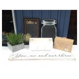 Home Decor, Signs, Organizer, Fake Plant,