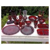 Avon Ruby Red Cape Cod Dishes