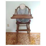 Bent Wood High Chair, Topsy Turvy Doll