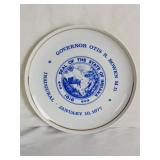 Indiana Inaugural Collector Plate 1977