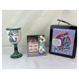 Maxine Metal Lunch Box, Wine Glass, Napkin Holder