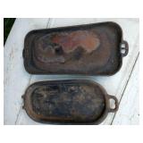 2 Cast Iron Griddles