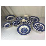 Royal Blue Willow Dinner Set