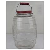 Barrel Shaped Pickle Jar w Wood Handle