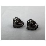 925 Heart Earrings 1.43g