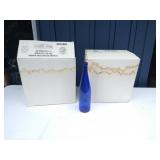 24 Blue Wine Bottles NIB