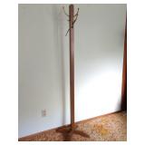 Oak Hall Tree Mismatched Hooks, 1 Hook Broken