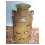 Painted and Decopauged Milk Can 24" Tall