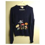 Cyn Les by Shirlee Embroidered Mushroom Sweater