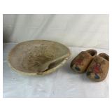 Wooden Bowl & Clogs