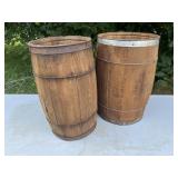 Pair of Small Wood Barrels