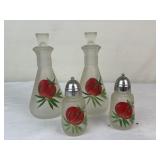 VTG Frosted Hazel Atlas S&P Shakers & Oil/Vinnegar