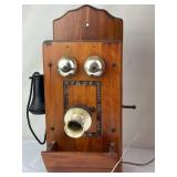 Vintage AM Radio Replica Crank Wall Phone