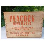 Peacock Beverages Wood Crate