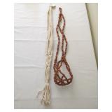 Beaded and Macrame Plant Holders