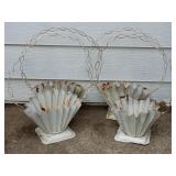 4 Vintage Metal Planter Baskets