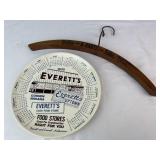 Vintage Goshen Advertisement Plate & Wooden Hanger