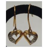 925 Heart Earrings 1.60g