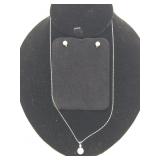 14kt White Gold Pearl & Diamond Necklace &