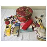 Vintage Sewing Box w/ Sewing Supplies