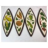 Richter 1963 3D Chalkware Vegetable Plaques