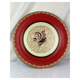 Vintage Metal Rooster Serving Tray