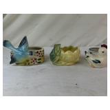 3 Small Vintage Planters