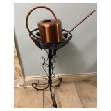 Metal Plant Stand & Copper Watering Can