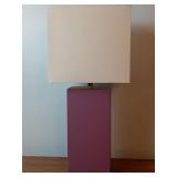 Purple Rectangular Table Lamp 21" tall