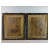 2 Bird Screen Print  Wall Hangings