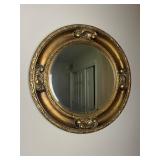 Large Gold Plastic Wall Mirror 34"