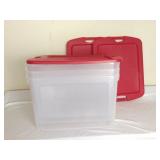 3 Sterilite 18 Gallon Latch and Carry Totes