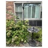 Plastic Bird Bath, Bird Feeder, & Shepardï¿½s Hook