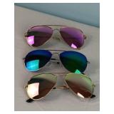 3 Pair of Aviator Sunglasses