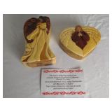 2 Wood Angel Puzzle Boxes
