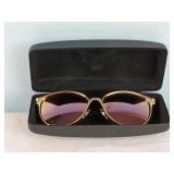 Versace Gold Rim w/ Pink Mirrored Lens Sunglasses