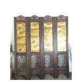 4 Panel Asian Inspired Room Divider/ Privacy