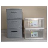 Sterilite 3 Drawer Storage Cabinet, Real