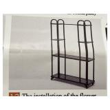 White Metal Flower Stand NIB