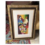 Framed "Confiding" by Itzchak Tarkay