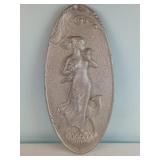 Art Nouveau-style Cast Iron Wall Hanging