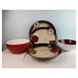 Red Serving Dishes