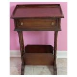 Wood SideTable 15"ï¿½10"ï¿½23.5"