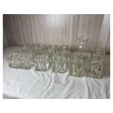 Heavy Ice Cube Shaped Candle Holders & Vase