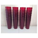 24 Carlisle 20 Oz Red Stackable Tumblers #5220