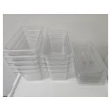 (9) Cambro 1/3 Size 6" Deep Food Pans & Lids